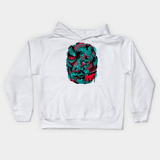 Turqred Abstract Wave of Thoughts No 2 Kids Hoodie